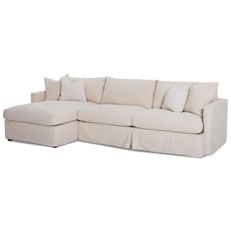 2 Pc Sectional Sofa with Slipcover